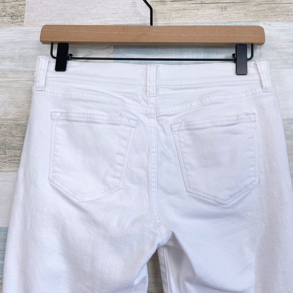 J Crew Mid Rise Ankle Skinny Jeans White 5 Pocket Stretch Casual Womens 25 - Picture 5 of 7